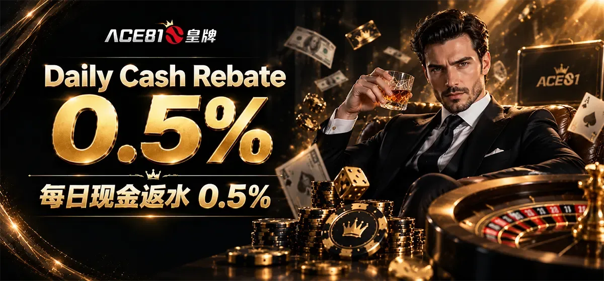 Exclusive Daily Reward: ACE81s 0.5% Daily Cash Rebate
